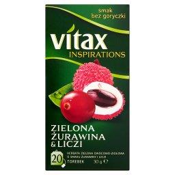 Inspirations Zielona Żurawina & Liczi Herbata zielona owocowo-ziołowa 30 g (20 torebek)
