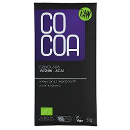 Cocoa Czekolada wiśnia acai Bio 50g