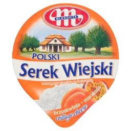 Polski Wiejski brzoskwinia-marakuja Serek twarogowy ziarnisty ze śmietanką