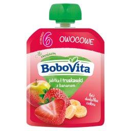 Mus jabłka i truskawki z bananem po 6. miesiącu 80 g