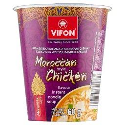 Zupa z kluskami o smaku kurczaka w stylu marokańskim