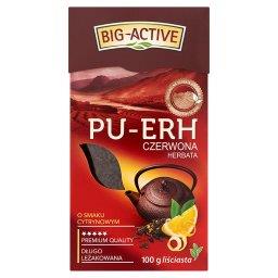 Pu-Erh Herbata czerwona o smaku cytrynowym liściasta 100 g