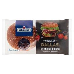Gourmet Dallas Bułki pszenne z makiem i nasionami sezamu do hamburgerów 324 g (4 x )
