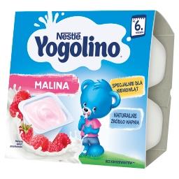 Yogolino Deserek mleczno-owocowy malina dla niemowląt po 6. miesiącu 400 g (4 x 100 g)