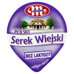 Polski Wiejski bez laktozy Serek twarogowy ziarnisty ze śmietanką 180 g
