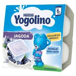 Yogolino Deserek mleczno-owocowy jagoda dla niemowląt po 6. miesiącu 400 g (4 x 100 g)