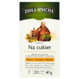 Zioła Mnicha Na cukier Herbatka ziołowa z dodatkiem herbaty zielonej 40 g (20 torebek)