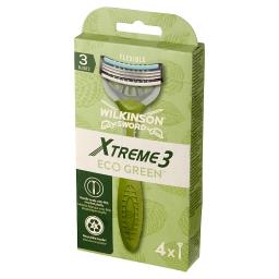 Xtreme3 Eco-Green Jednorazowe maszynki do golenia dla mężczyzn 4 sztuki