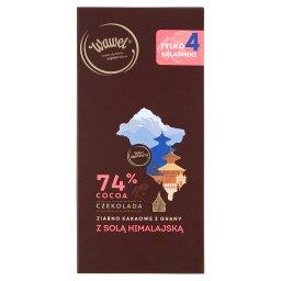 Czekolada 74% cocoa ziarno kakaowe z Ghany z solą hi...