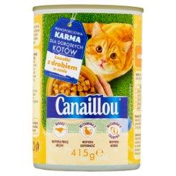 Pełnoporcjowa karma dla dorosłych kotów kawałki z drobiem w sosie