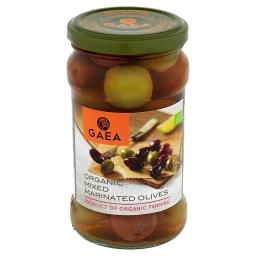 Organiczne oliwki mieszane marynowane z pestkami