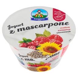 Jogurt z mascarpone malina żurawina słonecznik