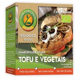 Hambúrguer tofu vegetais vegan bio