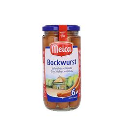 Salsichas bockwurst, em frasco, 6 unidades