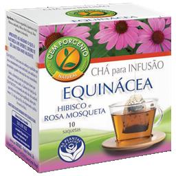 Chá infusão equinácea e hibisco