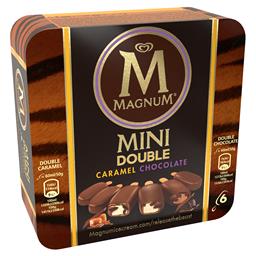 Gelado magnum mini double chocolate e caramelo