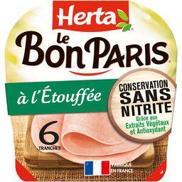 Herta Herta Le Bon Paris - Jambon à l'étouffée la barquette de 6 tranches - 210 g