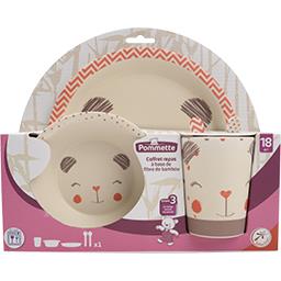 Coffret Repas A Base De Fibre De Bambou 18 M Pommette Intermarche