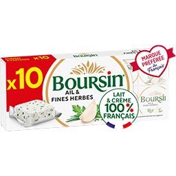 Boursin Boursin Fromage à tartiner ail & fines herbes les 10 portions de 16 g
