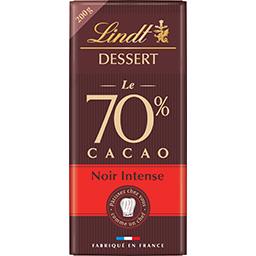 Lindt Lindt Dessert - Chocolat Le 70% Cacao noir intense la tablette de 200 g