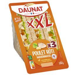 Daunat Daunat XXL - Sandwich pain complet poulet rôti mayonnaise la barquette de 3 - 230 g