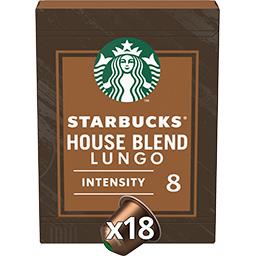 Starbucks Starbucks Capsules de café compatibles Nespresso House Blend intensité 8 la boîte de 18 capsules - 103g