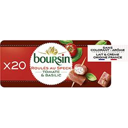 Boursin Boursin Apéritif - Roulés de fromage jambon fumé et tomate & basilic le plateau de 20 roulés - 100 g