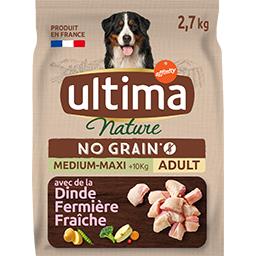 Ultima Ultima Nature croquettes pour chien medium maxi sans céréales dinde le sac de 2,7kg