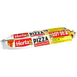 Herta Herta Pâte à pizza fine et rectangulaire le lot de 2 - 780g