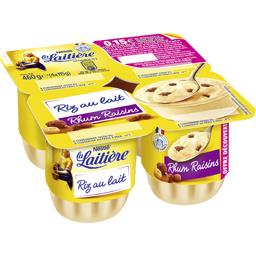 Nestlé La Laitière Riz au lait rhum raisins les 4 pots de 115 g - Offre découverte