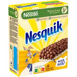 Nestlé Nestlé Nesquik - Barre de céréales pour le petit-déjeuner les 6 barres de 25 g