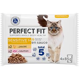 Perfect Fit Perfect fit Sensitive - pâtée en sauce 2 variétés pour chats stérilisés les 4 sachets de 85g