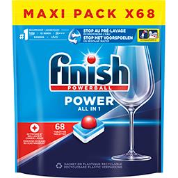 Finish Finish Powerball - Tablettes lave-vaisselle All In 1 Max le paquet de 68 tablettes - 1,108 kg