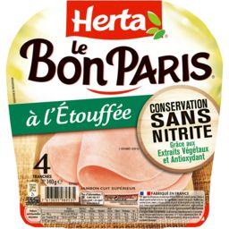 Herta Herta Le Bon Paris - Jambon à l'étouffée la barquette de 4 tranches - 140 g