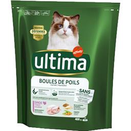 Ultima Ultima croquettes pour chat boules de poils dinde le sac de 400 g