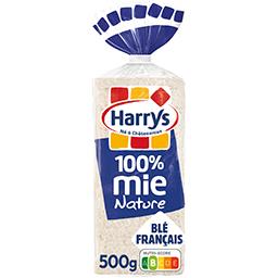 Harry's Harrys Pain de mie sans croûte 100% mie Nature le paquet de 20 tranches - 500g