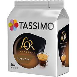 Tassimo Tassimo L'or - Capsules de café Espresso Classic les 16 capsules de 6,5 g