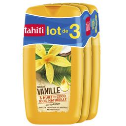 Tahiti Gels douche vanille et huile de coco Le lot de 3 flacons de 250ml - 750ml