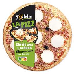 Sodeb'O Sodebo La Pizz chèvre affiné lardons la pizza de 470 g
