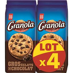 LU LU Granola - Cookies chocolat le lot de 4 paquets de 184 gr