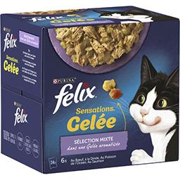 Sensations Selection Viandes Poissons En Gelees Pour Chats Felix Intermarche