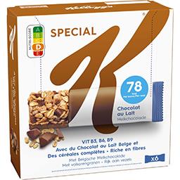 Kellogg's Kellogg's Special K - Barres de céréales chocolat au lait Belge les 6 barres de 20 g