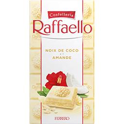 Ferrero Raffaello Tablette chocolat blanc noix de coco et amande la tablette de 90g