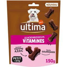 Ultima Friandises biscuits vitamines pour petit chien le sachet de 150g
