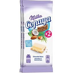 Chocolat Copaya Blanc Amandes Noix De Coco Milka Intermarche