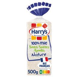 Harry's Harrys Pain de mie sans sucres ajoutés 100% Mie sans croûte Nature le paquet de 20 tranches - 500g