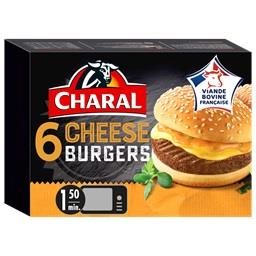 Charal Charal Cheese burgers les 6 burgers de 140g - 840g