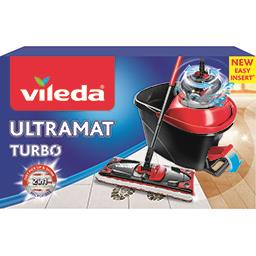 Vileda Vileda Kit de lavage complet turbo ultramat (seau-essoreur-balai-manche) Le kit