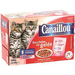 Bouchees En Gelee Viande Poisson Pour Chats Junior 1 An Canaillou Intermarche