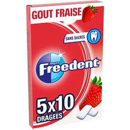Freedent Freedent Chewing-gum goût fraise sans sucres les 5 paquets de 10 dragées - 70 g